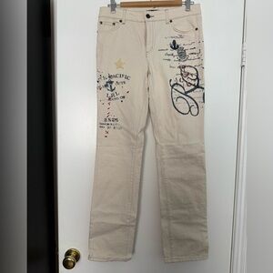Lauren Ralph Lauren Cream Straight Leg Jeans